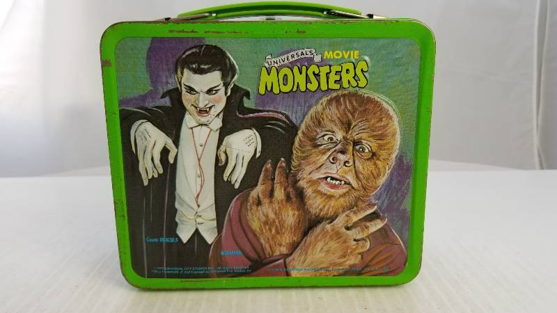 lot 3764 image: 1979 Universal Movie Monsters Vintage Metal Lunch Box