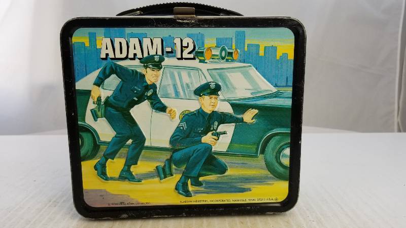 lot 3792 image: 1973 Adam-12 Vintage Metal Lunch Box