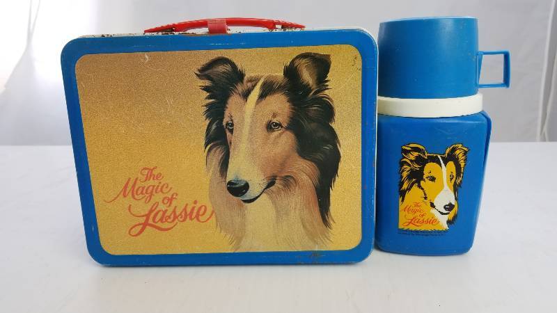 lot 3795 image: 1978 The Magic of Lassie W King-Seeley Thermos Vintage Metal Lunch Box