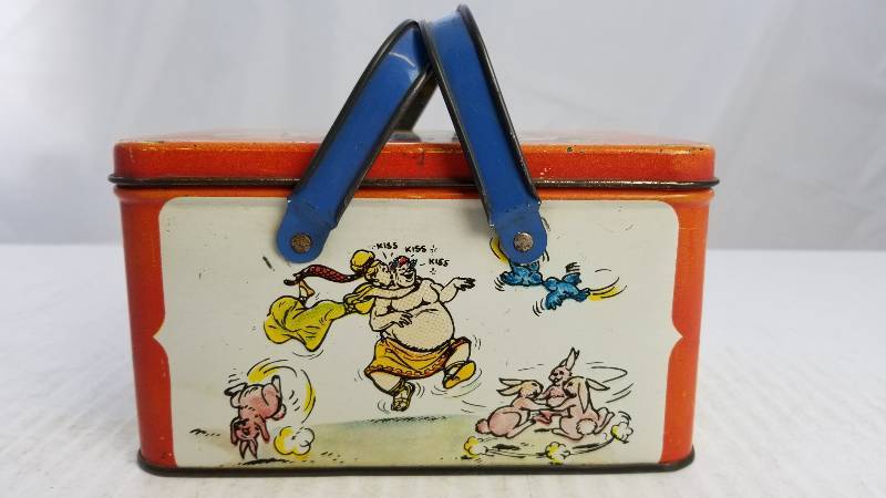 lot 3830 image: 1949 Joe Palooka By Han Fisher Vintage Metal Lunch Box