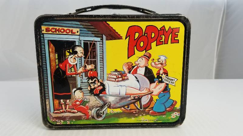 lot 3905 image: 1964 Popeye Vintage Metal Lunch Box