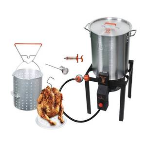 lot 10004 image: 30 qt. Sure Spark Turkey Fryer - Retail $94.98