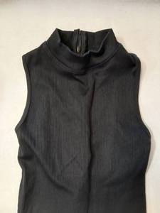 lot 10066 image: Yoga Jumpsuit Ribbed Sleeveless High Neck Black Small