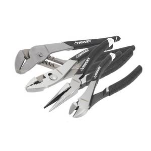 lot 10081 image: Husky 4-Piece Pliers Set (Missing One)