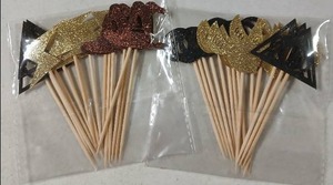 lot 10091 image: Wizard Birthday Party Cake Decorations 30 Pack