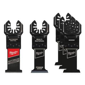 lot 10135 image: Milwaukee Oscillating Multi-Tool Blade Kit With Nitrus Carbide Blade (5-Piece)