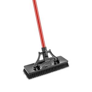 lot 10166 image: Libman 1028525 13.5 in. Steel Handle Heavy Duty Scrub Brush Black & Red