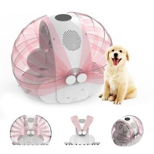 lot 8824 image: Reaeng Foldable Smart Pet Dryer Box with 8 Fan 4 Speed, Automatic Cat Dryer Box Time-Setting Temperature Control, Small Dog Drying Box, Cat Hair Blow 360° Ultra Quiet (Pink) - Retail $176.27