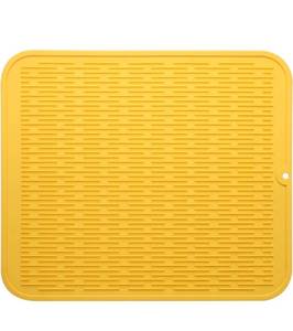 lot 8902 image: MicoYang Silicone Dish Drying Mat for Multiple Usage,Easy clean,Eco-friendly,Heat-resistant Silicone Mat for Kitchen Counter or Sink,Refrigerator or Drawer Liner Yellow XL 18 inches x 16 inches
