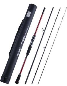 lot 8909 image: Goture Travel Fishing Rods with Case, 4 Piece Fishing Rod, CastingSpinning Rod,2430T Carbon Fiber Baitcasting Rod 7ft for Saltwater Trout, Bass, Walleye, Pike