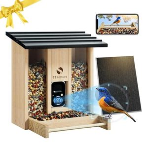 lot 8915 image: TT Nature Bird Feeder with Camera, Upgraded Smart Bird Feeder with Solar Powered, AI Identify for 10000 Plus Bird Species, Auto Capture Bird &amp Real-time Notifications, Ideal Gift for Bird Lovers&nbsp