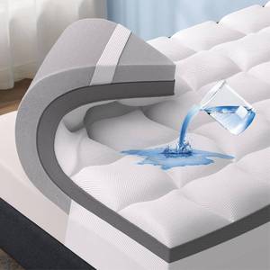 lot 8920 image: FULL Bedsure 4.5 Memory Foam Mattress Topper Full Size, Dual Layer 2.5 Gel Memory Foam & 2 Waterproof Mattress Pad, Deep Pocket Fits 8-21 Mattresses, Cooling Pillow Top Cover, Medium Support - Retail $133.63