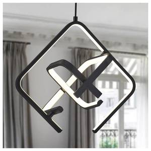 lot 8924 image: Widluth Modern LED Chandelier Light Fixture Modern Geometric 26W 4000K LED Chandelier 15.9 Square LED Pendant Lighting for Kitchen Island, Dining Room, Living Room