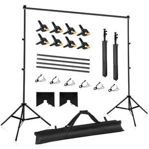 lot 8932 image: Anautin Backdrop Stand 10x7ft Adjustable Photo Backdrop Stand Kit Photography Backdrops with 4 Crossbars, Photo Studio Adjustable Background Stand for PartiesWedding