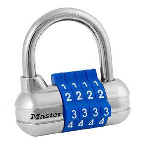 lot 8972 image: Master Lock Set Your Own Combination Padlock, Gym Locker Locks with Code for Securing Indoor Valuables, Color May Vary, 1523D