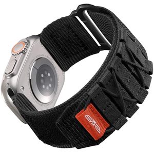 lot 19203 image: Bandletic Nylon Strap compatible with Apple Watch Strap UltraUltra 2 49mm 45mm 44mm 42mm, Sport Loop Replacement Band for iWatch Series SEUltraUltra 2Series 9 8 7 6 5 4 3 2 1, L-Black