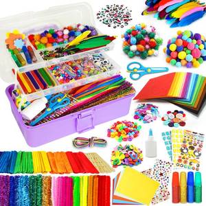 lot 19563 image: FUNZBO Arts and Crafts School Supplies for Kids - Kindergarten School Supplies Set with Construction Paper, Glue, Pipe Cleaners Craft and Kids Scissor, Gifts for Girls and Boys Age 4 (Mega)