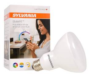 lot 20285 image: SYLVANIA SMART ZigBee Full Color and Tunable White BR30 LED Bulb, Works with SmartThings, Wink, and Amazon Echo Plus, Hub Needed for Amazon Alexa and Google Assistant, 1 pack