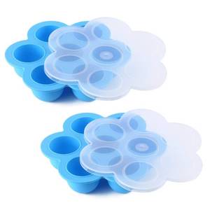 lot 20292 image: CHuangQi 2pcs Silicone Egg Bites Molds for 5, 6, 8 qt Instant Cooker, Pressure Cooker, Food Storage Container with Lid & Freezer Tray (6.3x5.7x1.4in)