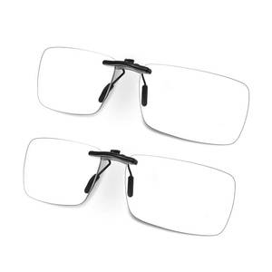 lot 20311 image: FONHCOO Clip-on Blue Light Blocking Glasses Night Driving Sunglasses 2 Pack Lens over Prescription Glasses for Women Men (2 Pack Transparent Blue Light Blocking Lens)