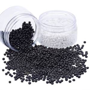 lot 20316 image: NBEADS 2400 Pcs 2 Color Round Glass Seed Beads 4mm Round Loose Beads Pony Beads for DIY Craft Bracelet Necklace Jewelry Making