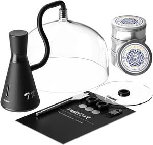 lot 20318 image: TMKEFFC Smoking Gun Food Smoker and Tools Set, Portable Hand-held Smoke Infuser for Cocktails Drinks, Resin Dome Cloche Cover, Cup Cover, DIY Tools, Wood Chips Included, Black