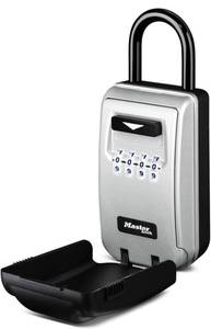 lot 20324 image: Master Lock Black Set Your Own Combination Portable Lock Box with Light Up Dials, House Key Lock Box with Code for Realtors, Owners, 6 Key Capacity