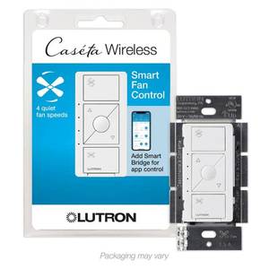 lot 10095 image: Lutron Electronics 259144 1.5A Wireless Smart Fan Speed Control White&nbsp
