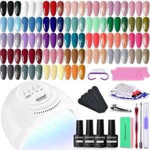 lot 10096 image: JODSONE Gel Nail Polish Kit with U V Light 36 PCS Classic Black and White Nude and Blue Purple Gel Polish Set with Manicure Tools Suitable for All Seasons Perfect Gifts for Manicure Lover
