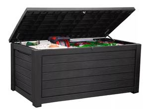 lot 9992 image: Keter 165 Gal. Resin Deck Box