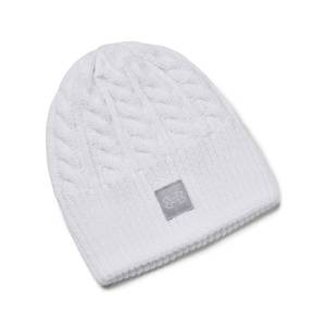 lot 9632 image: Under Armour Womens Halftime Cable Knit Beanie, (100) WhiteMod GrayWhite, One Size Fits Most