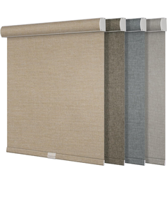 lot 9239 image: Boolegon Blackout Roller Shades for Windows,Cordless,Linen Fabric,Roller Blinds,Thermal Insulated Fabric UV Protection,Window Shades for Home,Office,Bedroom,Door,Blackout-Beige,Custom Size - One Shade