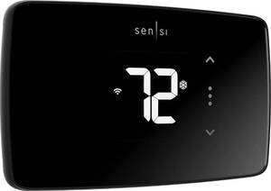 lot 9686 image: Sensi Lite Smart Thermostat, Data Privacy, Programmable, Wi-Fi, Easy DIY, Works With Alexa, Energy Star Certified, ST25, Most Systems C-Wire Not Required, Except On HeatCool Only and Heat Pump System - Retail $77.91