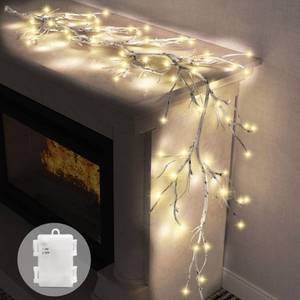 lot 9689 image: Hypestar Lighted Birch Garlands with 48 LEDs, 6FT Lighting Twig Garlands Lights for Fireplace Home and Livingroom Wall Table Decor Indoor Outdoor Decoration (Battery Operated Birch Garland)&nbsp