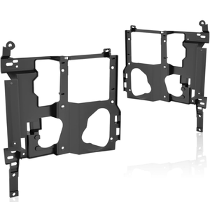 lot 9948 image: GM1221121 GM1221122 Factory Style Headlight Mount Brackets with Body Cladding Compatible with Chevy Silverado Sierra Suburban Tahoe Yukon XL 1999-2007, Driver and Passenger Side, Bare Black