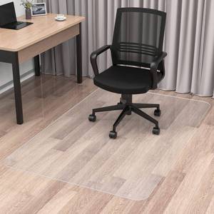 lot 9955 image: Blvornl Office Chair Mat for Hard Wood Floor, Sturdy Plastic Protector Floor Mat for Office Chairs, Rectangle Transparent PVC Computer Hard Floor Chair Mat for Desk, Office, Home (Clear, 47 X 47in)