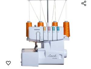 lot 9211 image: Brother 1034D Heavy-Duty Metal Frame Serger, 1,300 Stitches Per Minute, White - Retail $279.99