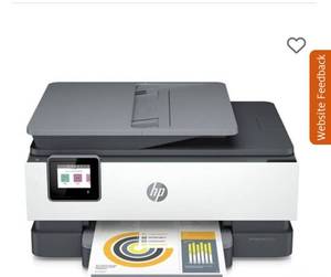 lot 9216 image: HP OfficeJet 8022e All-in-One Wireless Color InkJet Printer - Missing Power Cord