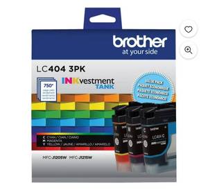 lot 9227 image: Brother Genuine LC4043PK 3-PackINKvestment Tank Printer Ink Cartridges - includes 1 cartridge each of Cyan, Magenta &amp Yellow