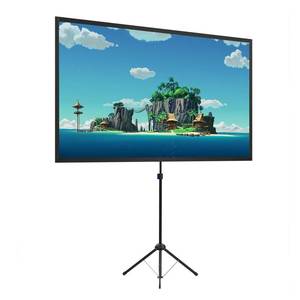 lot 9234 image: Projector Screen with Stand, 60 Inch Outdoor Projector Screen 169 and Stand, Portable Projector Screen with Aluminium Frame, Lightweight and Compact, Easy Setup, Idea for Home Cinema, Backyard Party&nbsp