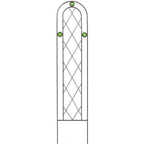 lot 9436 image: Arcadia Garden Products 4 x 10 TR01 Arched Garden Trellis, Black