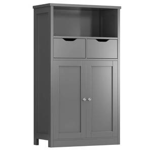 lot 9441 image: Shintenchi Floor Storage Cabinet, Bathroom Storage Organizer with Doors and Drawers, Freestanding Side Cupboard Pantry with Adjustable Shelf for BathroomKitchenLivingroom, Gray&nbsp