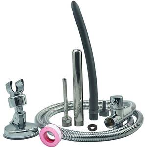 lot 9659 image: Shower Enema System with 79 Inches Hose, Diverter, Shower Douche for Men and Women Portable Cleaner, Enema Nozzle Kit Cleaner Attachment