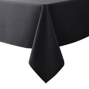 lot 10017 image: Biscaynebay Textured Fabric Tablecloths 70 X 108 Inches Rectangular, Black Water Resistant Spill Proof Tablecloths for Dining, Kitchen, Wedding and Parties, Machine Washable