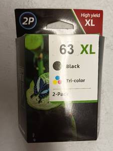 lot 9455 image: 63XL Black High-Yield and 63 Tri-Color Ink Cartridges 2-Pack
