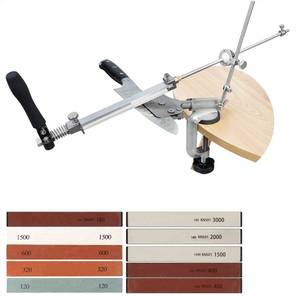 lot 10057 image: Knife Sharpener System, Precise Angle Adjustment 360° Flipping Design Pro Stainless Steel Knife Sharpeners Set, Fine Grinding Chef Knife Sharpening Kit with 10 Thickened Whetstones with Bases - Retail $1846.53