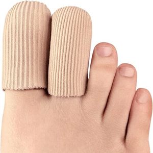 lot 10102 image: Bukihome 8 PCS Toe Protectors, Silicone Toe Caps Closed Toe Surface Fabric Sleeve Protectors, Prevent Pain Relief for Corns, Blisters and Ingrown Toenails (2PCS Large Size 6PCS Medium Size)Upgrade