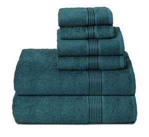 lot 10109 image: Belizzi Home Ultra Soft 6 Pack Cotton Towel Set, Contains 2 Bath Towels 28x55 inch, 2 Hand Towels 16x24 inch & 2 Wash Coths 12x12 inch, Ideal Everyday use, Compact & Lightweight - Teal