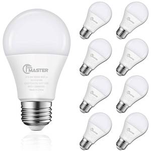lot 10111 image: CFMASTER A19 LED Light Bulbs, 9W(80W Equivalent) LED Bulbs, E26 Standard Base, Daylight 5000K, 800 Lumens, Non-Dimmable, 9W Bright White Light Bulbs for Home Office (8-Pack)