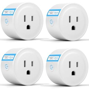lot 10114 image: ExIoTy Smart Plug, Works with Alexa Only, Simple Setup with One Voice Command, Voice Control, Remote Control, Timer & Schedule & Group Controller, Bluetooth Mesh Outlet, Alexa Echo Required ��4 Pack��